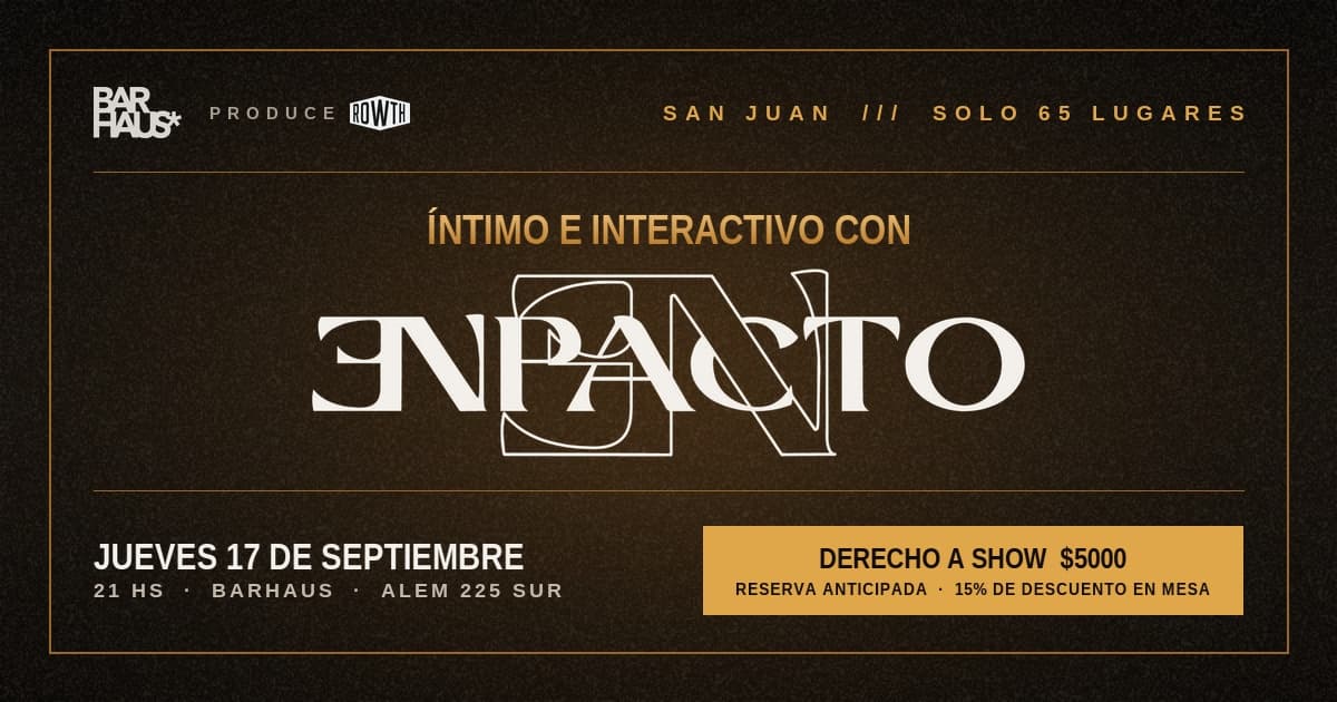 Imagen del evento Intimo e interactivo con Enpacto